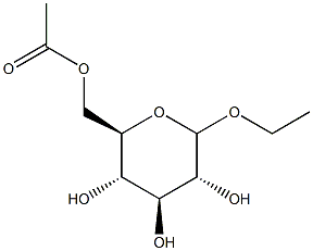 Ethyl 6-O-acetyl-D-glucopyranoside Struktur