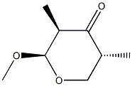 (2R,3R,5R)-2-Methoxy-3,5-dimethyl-2,3,5,6-tetrahydro-4H-pyran-4-one Structure
