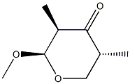 (2R,3R,5R)-2-Methoxy-3,5-dimethyl-2,3,5,6-tetrahydro-4H-pyran-4-one,,结构式