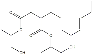 2-(5-Octenyl)succinic acid bis(2-hydroxy-1-methylethyl) ester Struktur