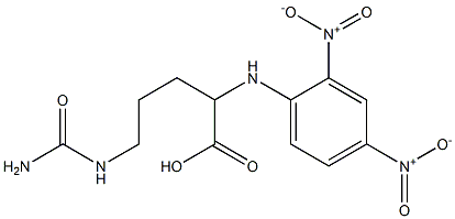 rac-(R*)-2-[(2,4-ジニトロフェニル)アミノ]-5-ウレイド吉草酸 化学構造式