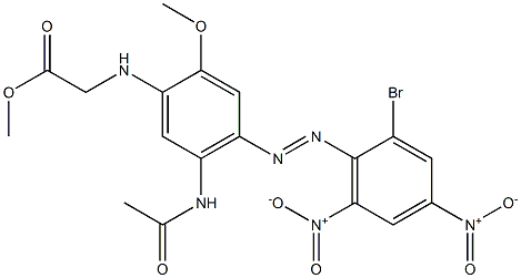  [5-Acetylamino-4-(2-bromo-4,6-dinitrophenylazo)-2-methoxyanilino]acetic acid methyl ester