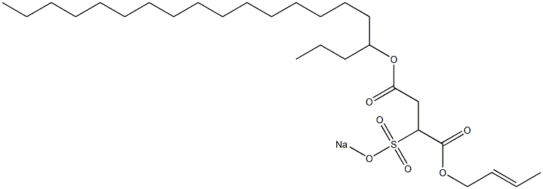 2-(Sodiosulfo)succinic acid 4-icosyl 1-(2-butenyl) ester 结构式