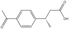 [S,(+)]-3-(p-Acetylphenyl)butyric acid Struktur
