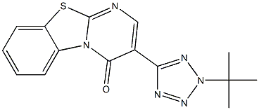 3-(2-tert-Butyl-2H-tetrazol-5-yl)-4H-pyrimido[2,1-b]benzothiazol-4-one Struktur