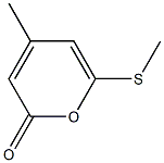 4-Methyl-6-(methylthio)-2-pyrone Structure