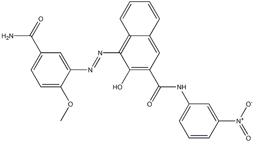  4-(5-Carbamoyl-2-methoxyphenylazo)-3-hydroxy-N-(3-nitrophenyl)-2-naphthamide