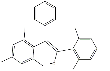 (Z)-1,2-Bis(2,4,6-trimethylphenyl)-2-phenylethen-1-ol Struktur