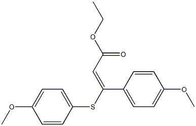 (E)-3-(4-Methoxyphenylthio)-3-(4-methoxyphenyl)propenoic acid ethyl ester Structure