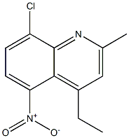 8-クロロ-4-エチル-2-メチル-5-ニトロキノリン 化学構造式