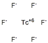 Technetium(VI) fluoride Struktur