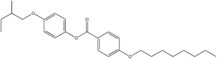 4-(Octyloxy)benzoic acid 4-(2-methylbutoxy)phenyl ester 结构式