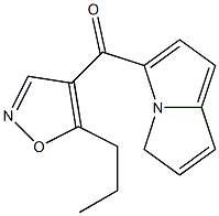 4-(Pyrrolizinocarbonyl)-5-propylisoxazole Struktur