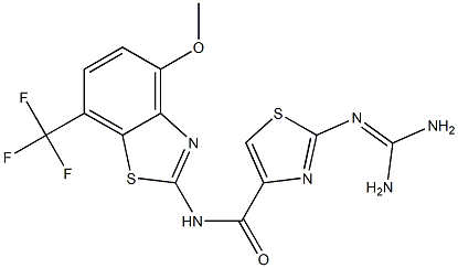  2-(Diaminomethyleneamino)-N-(4-methoxy-7-trifluoromethyl-2-benzothiazolyl)thiazole-4-carboxamide