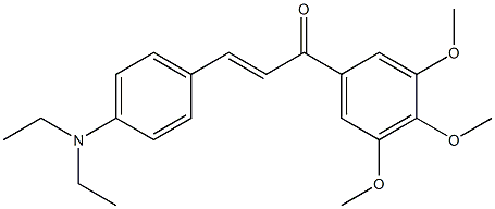 4-Diethylamino-3',4',5'-trimethoxy-trans-chalcone Struktur