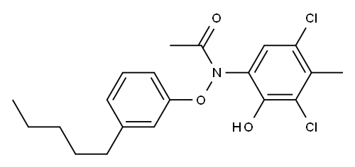2-(3-Pentylphenoxyacetylamino)-4,6-dichloro-5-methylphenol