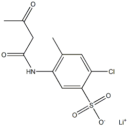 5-(Acetoacetylamino)-2-chloro-4-methylbenzenesulfonic acid lithium salt Structure