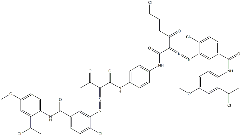  3,3'-[2-(2-Chloroethyl)-1,4-phenylenebis[iminocarbonyl(acetylmethylene)azo]]bis[N-[2-(1-chloroethyl)-4-methoxyphenyl]-4-chlorobenzamide]