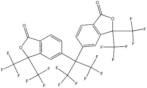 2,2-Bis[[1,3-dihydro-1-oxo-3,3-di(trifluoromethyl)isobenzofuran]-5-yl]-1,1,1,3,3,3-hexafluoropropane Structure