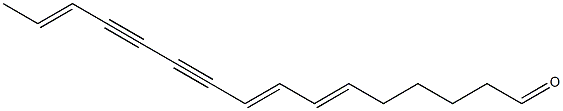Hexadeca-6,8,14-triene-10,12-diynal Struktur