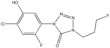 1-(2-Fluoro-4-chloro-5-hydroxyphenyl)-4-(3-fluoropropyl)-1H-tetrazol-5(4H)-one|
