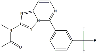 2-(N-Acetyl-N-methylamino)-5-[3-trifluoromethylphenyl][1,2,4]triazolo[1,5-c]pyrimidine Struktur
