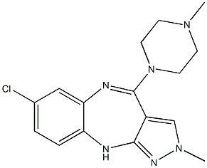 2-Methyl-4-(4-methylpiperazin-1-yl)-7-chloro-2,10-dihydropyrazolo[3,4-b][1,5]benzodiazepine