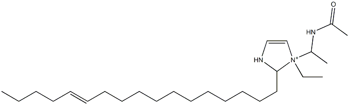 1-[1-(Acetylamino)ethyl]-1-ethyl-2-(12-heptadecenyl)-4-imidazoline-1-ium Struktur