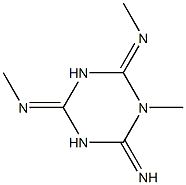 Hexahydro-1-methyl-2-imino-4,6-bis(methylimino)-1,3,5-triazine 结构式
