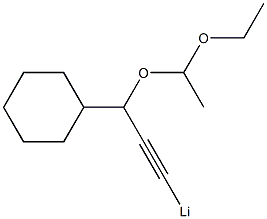3-(1-Ethoxyethoxy)-3-cyclohexyl-1-propynyllithium Struktur