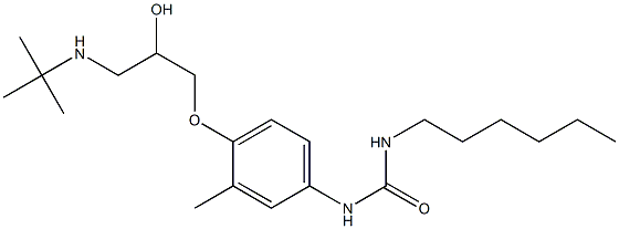  1-Hexyl-3-[3-methyl-4-[2-hydroxy-3-[tert-butylamino]propoxy]phenyl]urea