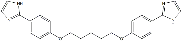 2,2'-[1,5-ペンタンジイルビス(オキシ)ビス(4,1-フェニレン)]ビス[1H-イミダゾール] 化学構造式