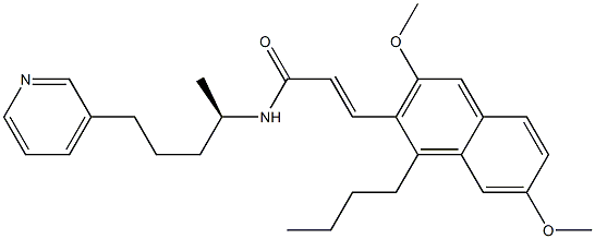  (E)-3-(1-Butyl-3,7-dimethoxynaphthalen-2-yl)-N-[(R)-1-methyl-4-(3-pyridinyl)butyl]acrylamide