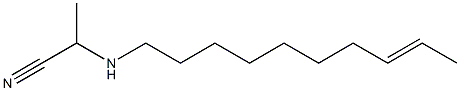 N-(1-シアノエチル)-8-デセニルアミン 化学構造式