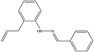 (E)-ベンズアルデヒド2-アリルフェニルヒドラゾン 化学構造式