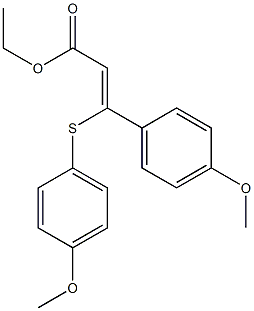 (Z)-3-(4-Methoxyphenylthio)-3-(4-methoxyphenyl)propenoic acid ethyl ester Structure