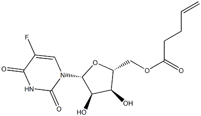 5'-O-(4-Pentenoyl)-5-fluorouridine Structure