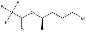 (+)-トリフルオロ酢酸(R)-5-ブロモペンタン-2-イル 化学構造式