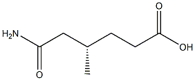 [S,(-)]-5-Carbamoyl-4-methylvaleric acid Structure