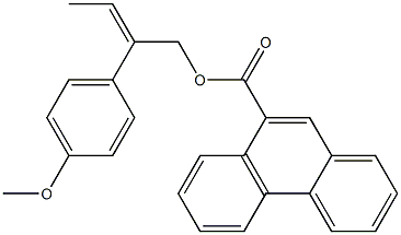 Phenanthrene-9-carboxylic acid (E)-2-(4-methoxyphenyl)2-butenyl ester Structure