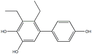 5,6-Diethyl-1,1'-biphenyl-3,4,4'-triol Struktur
