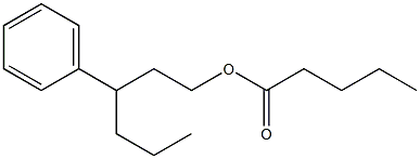 Pentanoic acid 3-phenylhexyl ester Struktur