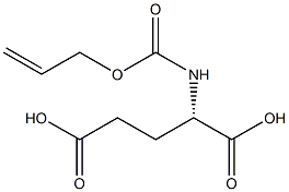 (S)-2-[[(アリルオキシ)カルボニル]アミノ]ペンタン二酸 化学構造式