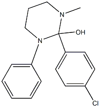 Hexahydro-1-methyl-2-(4-chlorophenyl)-3-phenylpyrimidin-2-ol 结构式