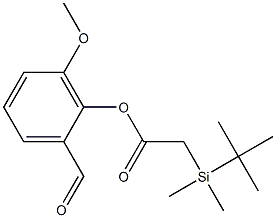 (tert-Butyldimethylsilyl)acetic acid 2-formyl-6-methoxyphenyl ester Struktur