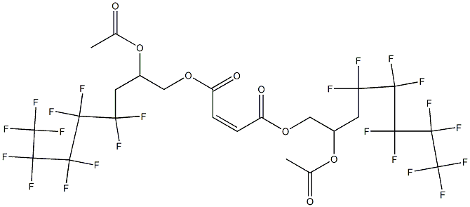 Maleic acid bis(2-acetyloxy-4,4,5,5,6,6,7,7,8,8,8-undecafluorooctyl) ester Structure