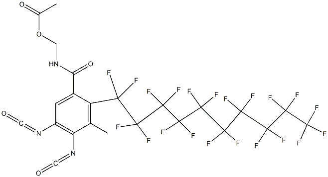 N-(Acetyloxymethyl)-2-(henicosafluorodecyl)-4,5-diisocyanato-3-methylbenzamide Struktur