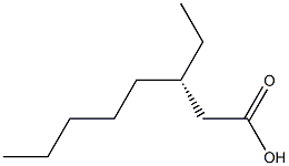 [S,(-)]-3-Ethyloctanoic acid Struktur