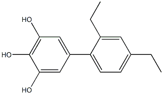 5-(2,4-Diethylphenyl)benzene-1,2,3-triol Struktur
