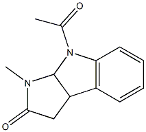 3,3a,8,8a-Tetrahydro-1-methyl-8-acetylpyrrolo[2,3-b]indol-2(1H)-one Structure